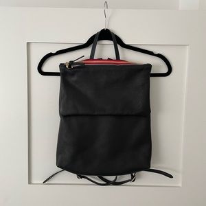 Clare V. Black Leather Backpack